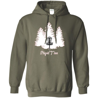 Disc Golf T-shirt Stupid Tree Military Green