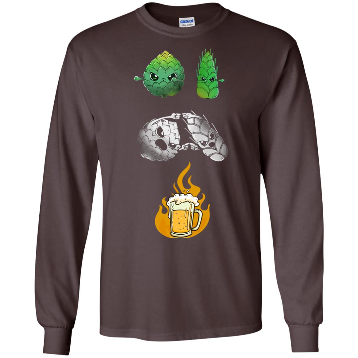 Beer Lover T-shirt Beer Fusion Flags Dark Chocolate