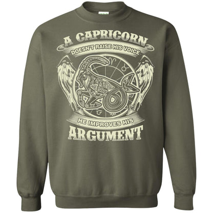 Capricorn Dosent Raise His Voice He Improve His Argument Military Green