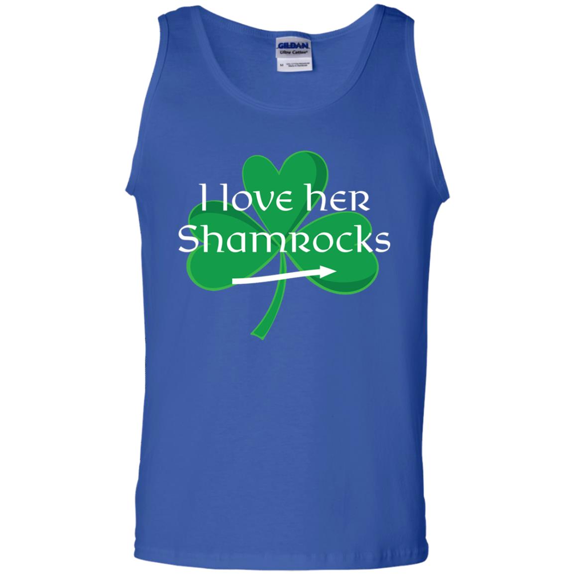 Saint Patrick_s Day T-shirt I Love Her Shamrocks Royal