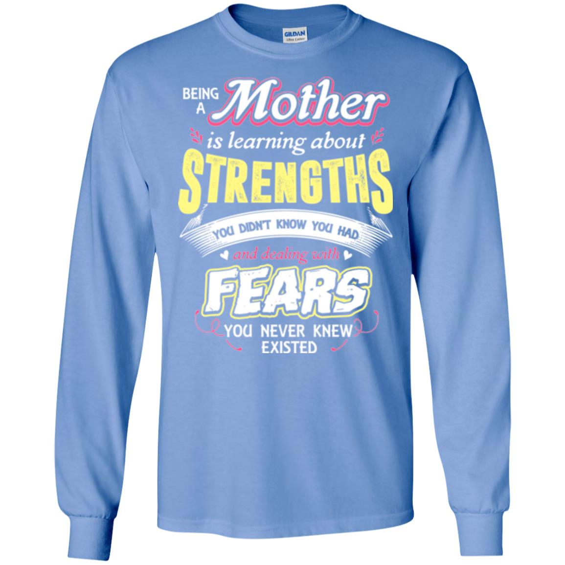 Being A Mom Means Mommy T-shirt Carolina Blue