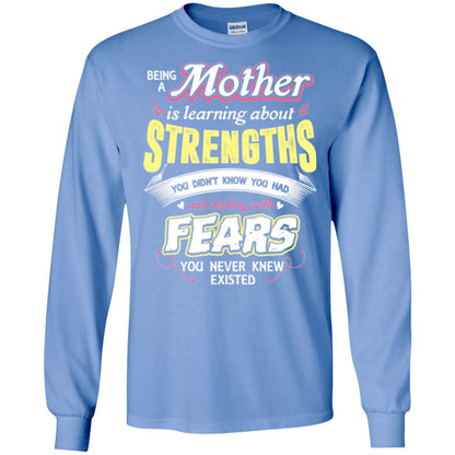 Being A Mom Means Mommy T-shirt Carolina Blue