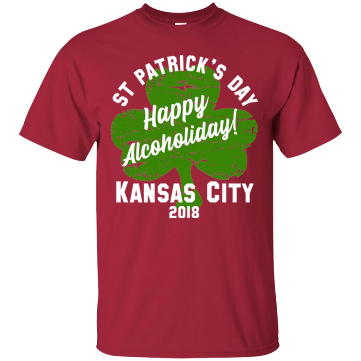 Kansas City 2018 Shamrock St Paddys Green Tshirt St. Patricks Day Cardinal