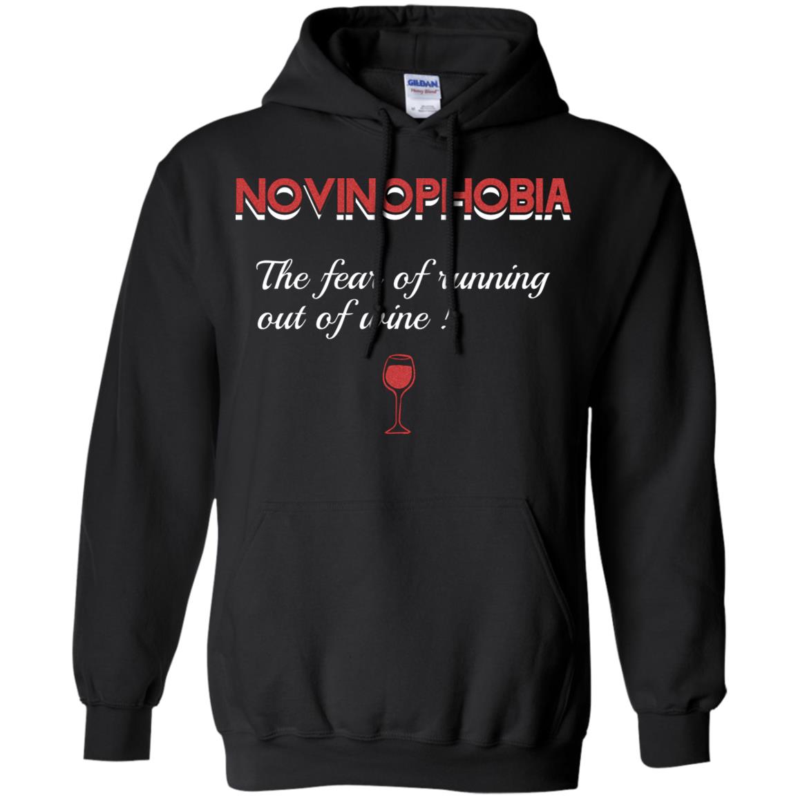 Novinophobia The Fear Of Running Out Of Wine Shirt Black
