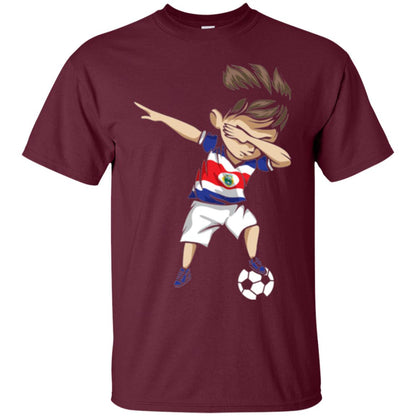 Dabbing Soccer Boy Costa Rica Jersey Football Shirt Maroon