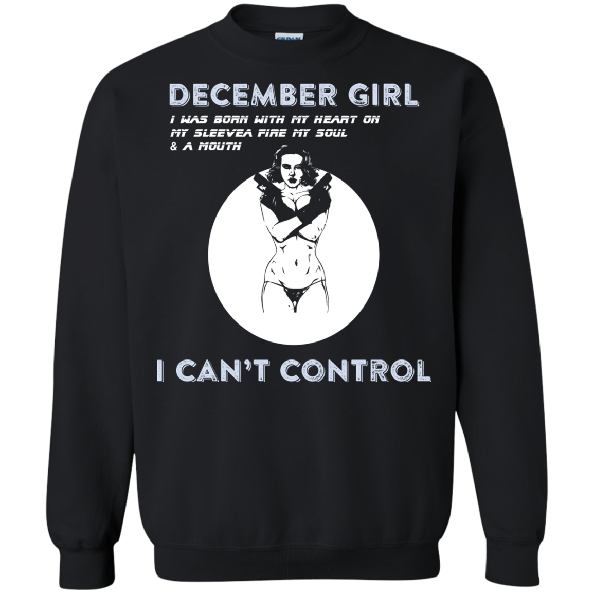 December Girl I Was Born With My Heart T-shirt Black