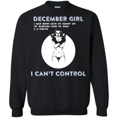 December Girl I Was Born With My Heart T-shirt Black