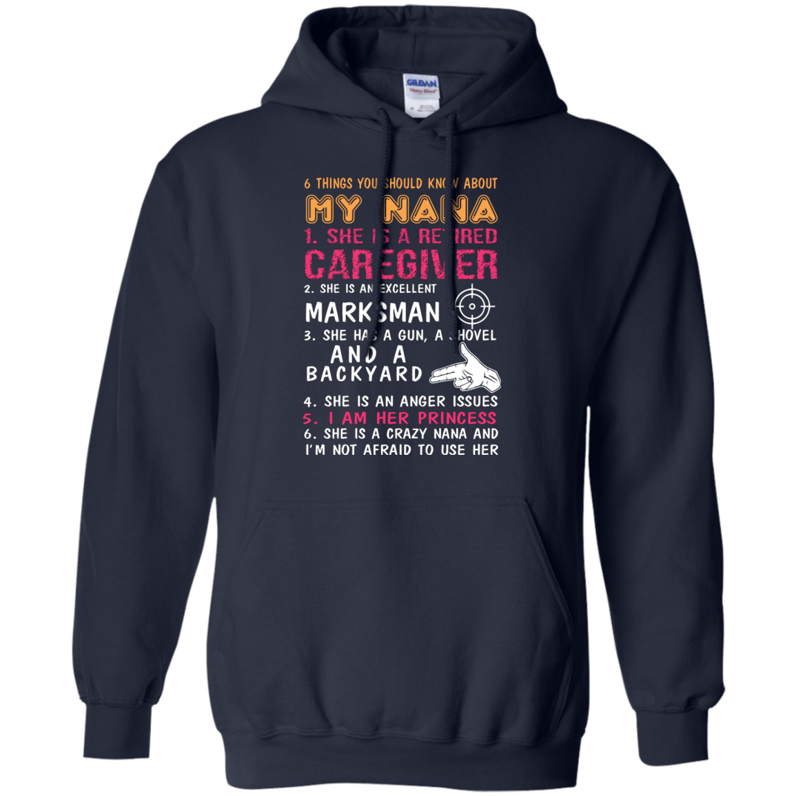 Family T-Shirt 6 Things You Should Know About My Nana Navy