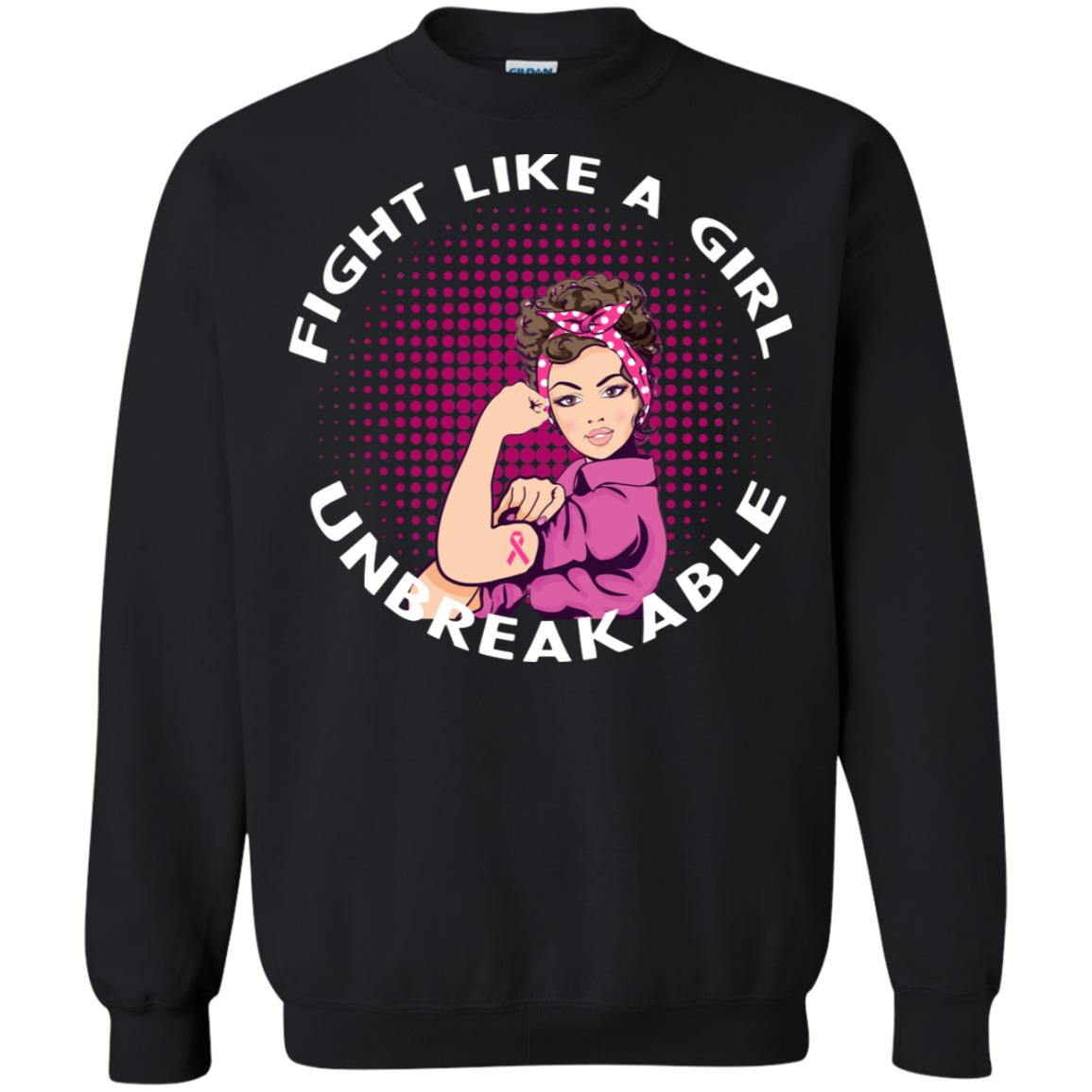 Fight Like A Girl Unbreakable Breast Awareness Shirt Black