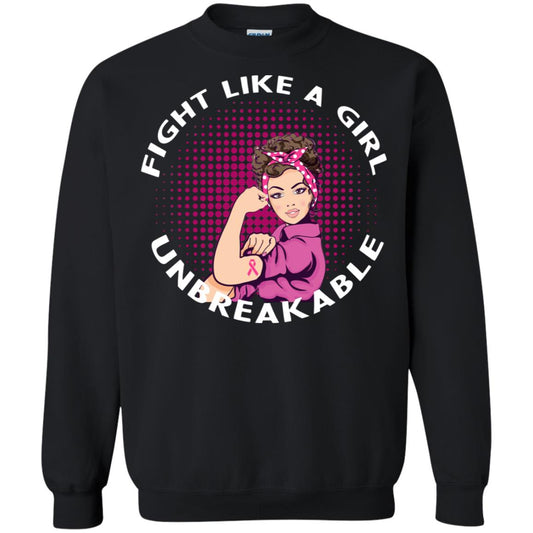 Fight Like A Girl Unbreakable Breast Awareness Shirt Black