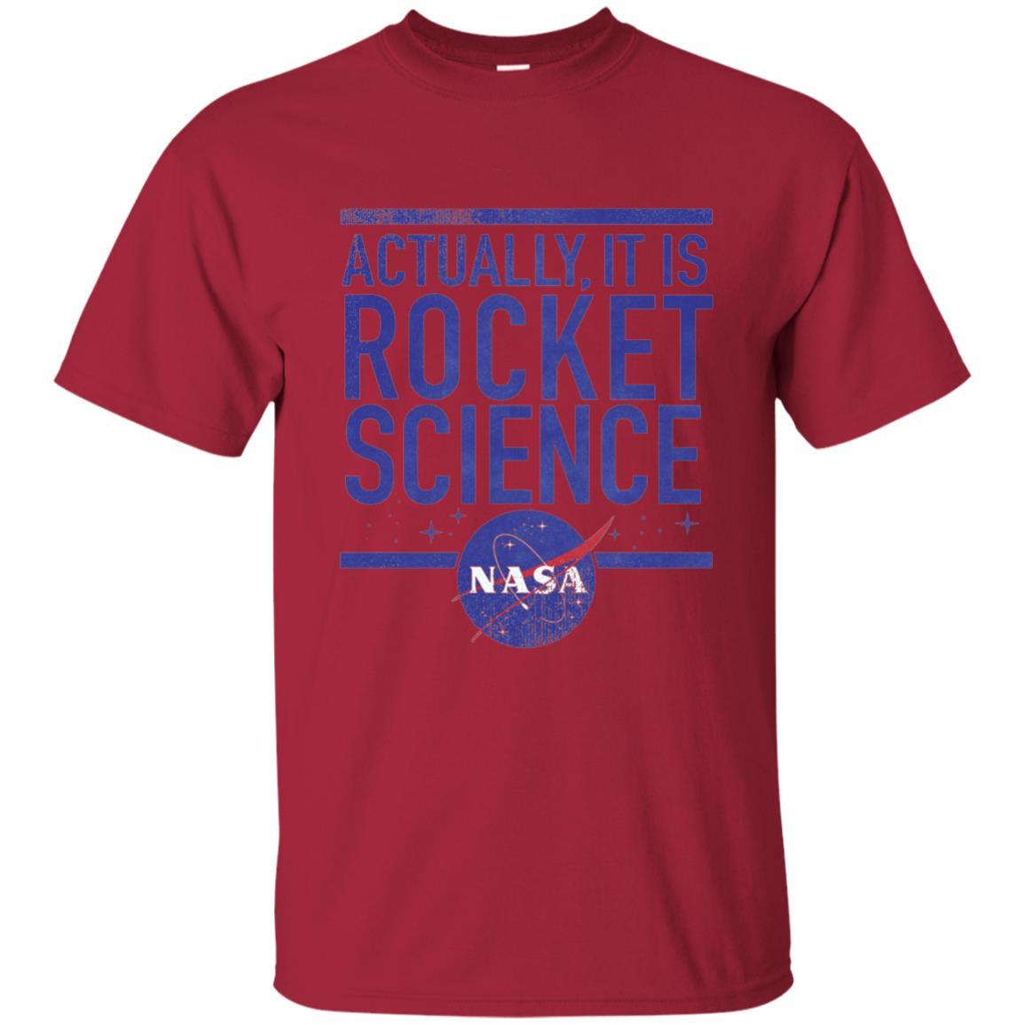 Science T-Shirt Actually It Is Rocket Science Graphic Cardinal