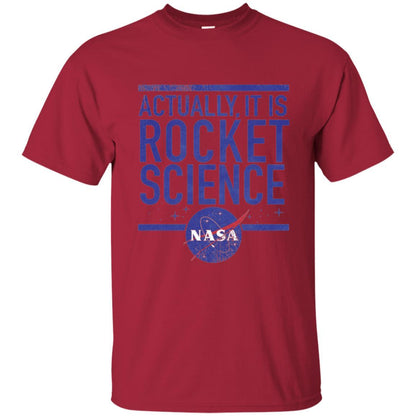 Science T-Shirt Actually It Is Rocket Science Graphic Cardinal