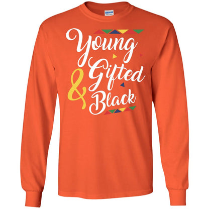 African American T-shirt Young Gifted And Black Orange