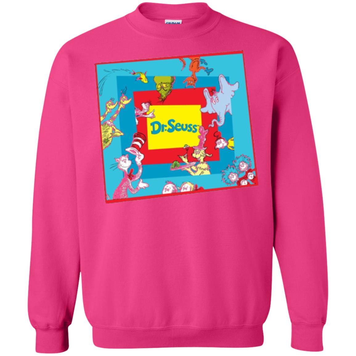 Dr. Seuss Character National Wear Red Day T-shirt Heliconia
