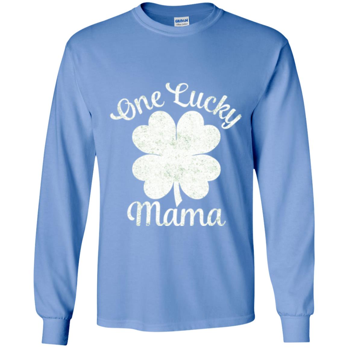 One Lucky Shamrock Mama St. Patrick's Day T-shirt Carolina Blue