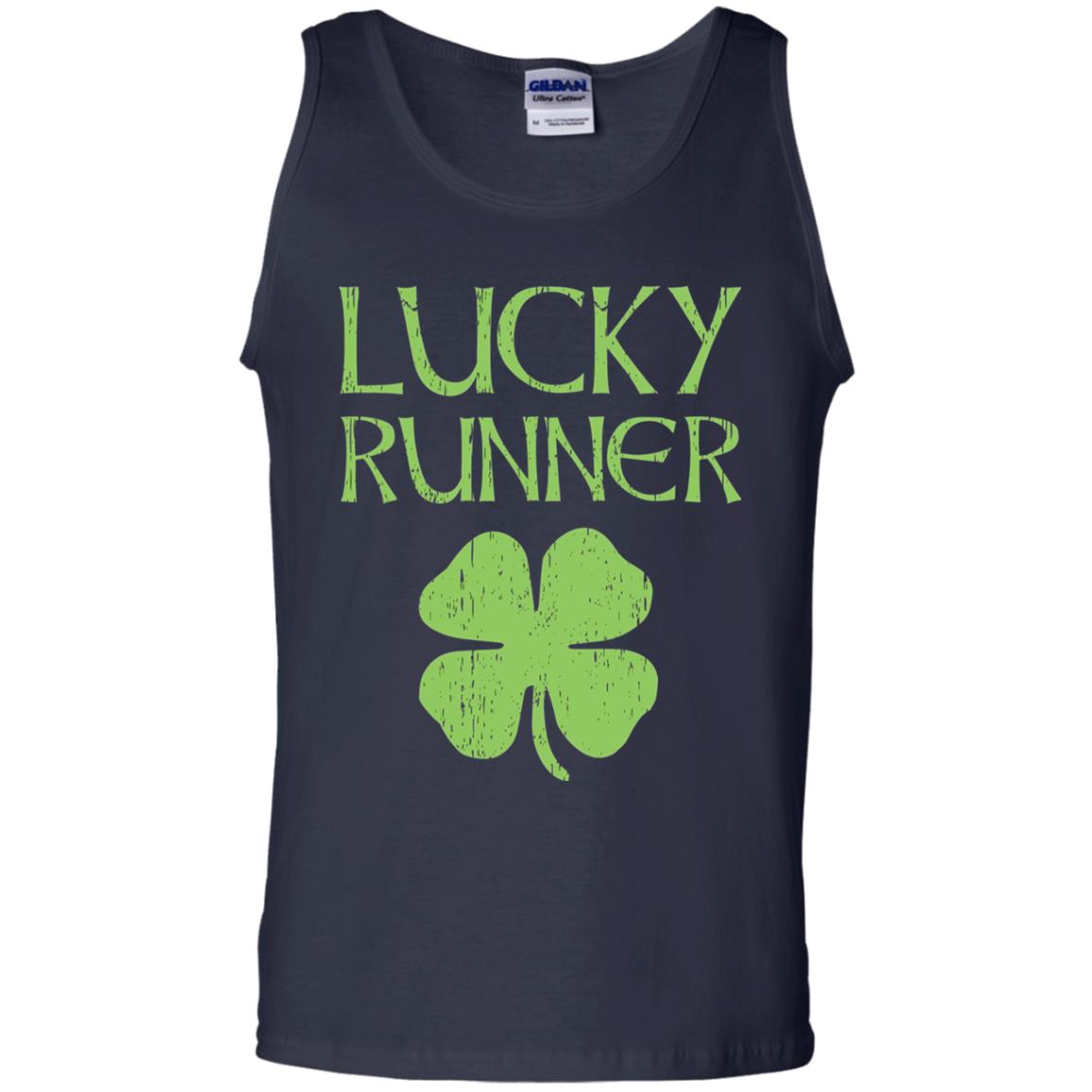Irish Running Lucky Runners St. Patrick_s Day T-shirt Navy