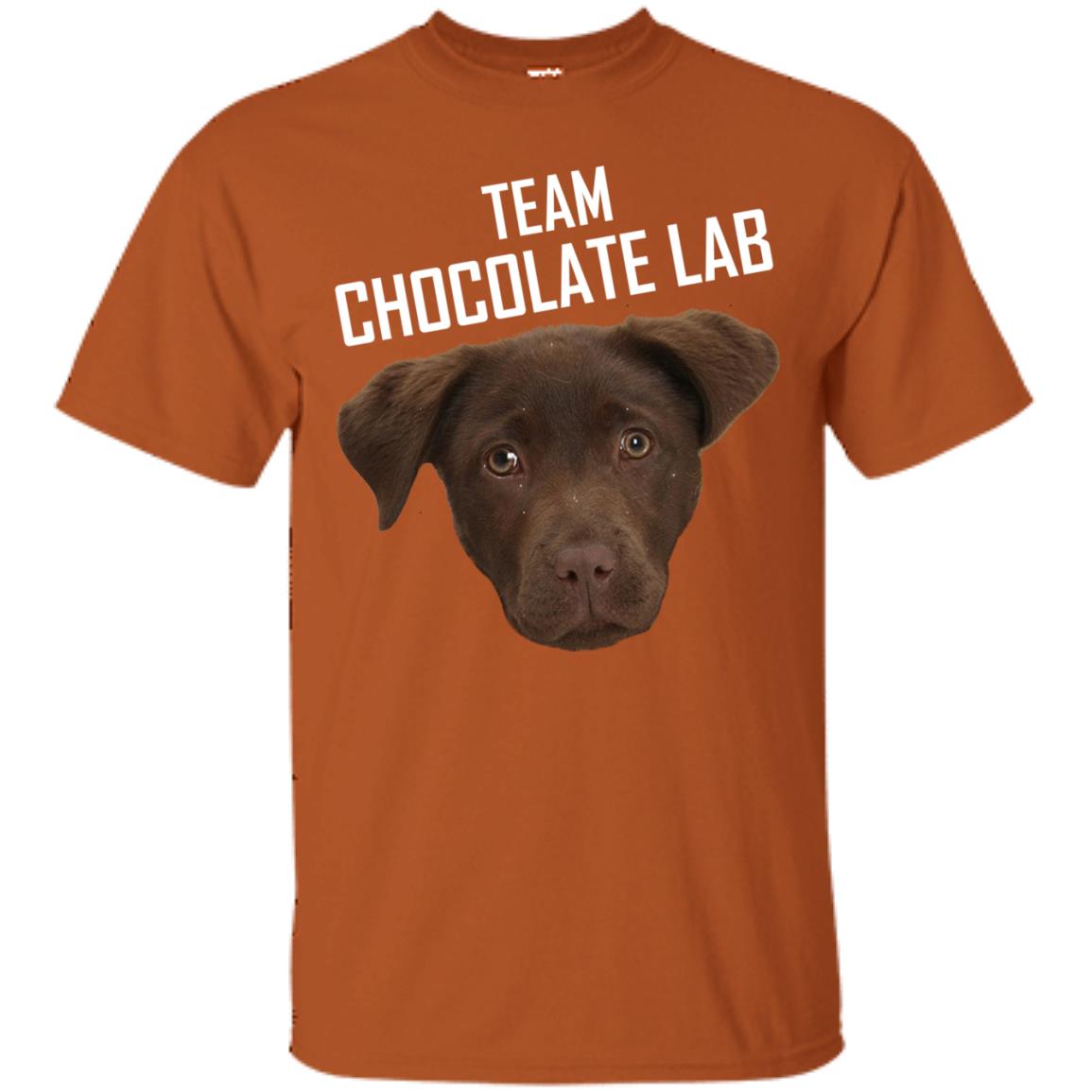Team Chocolate Lab Labrador Retriever Lover Funny Shirt Texas Orange