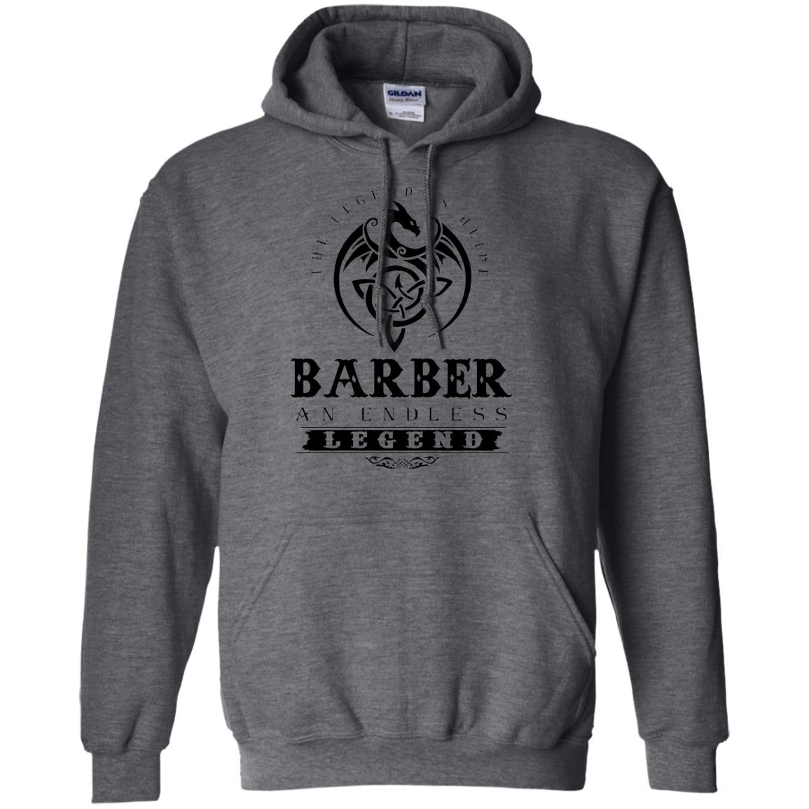 Barber T-shirt The Legend Is Alive Dark Heather