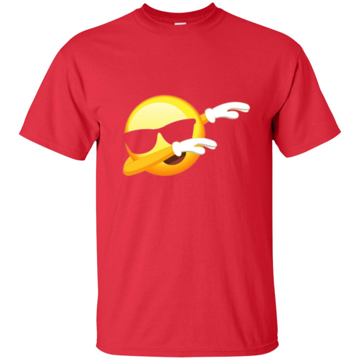 Funny Dabbing Emoji Cool Emoji Dab T-shirt Red