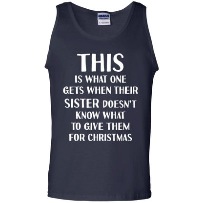 Family Christmas T-shirt Their Sister Doesn't Know What To Give For Christmas Navy