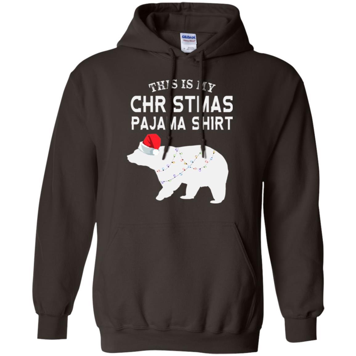 Polar Bear T-shirt This Is My Christmas Pajama Dark Chocolate