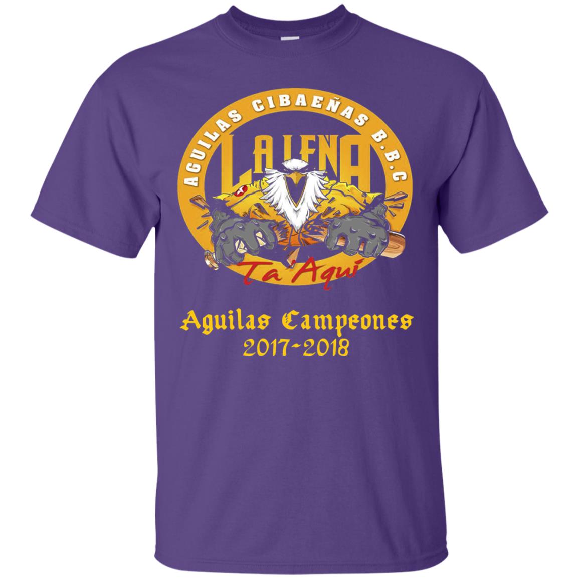 Baseball Lover T-shirt Aguilas Cibaenas Campeones 2017-2018 Purple