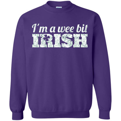 I_m Wee Bit Irish Funny Irish Heritage St Paddy_s Day T-shirt Purple