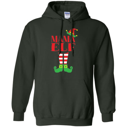 Family Christmas T-shirt Mama Elf T-shirt Forest Green