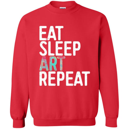 Artist T-shirt Eat Sleep Art Repeat Red