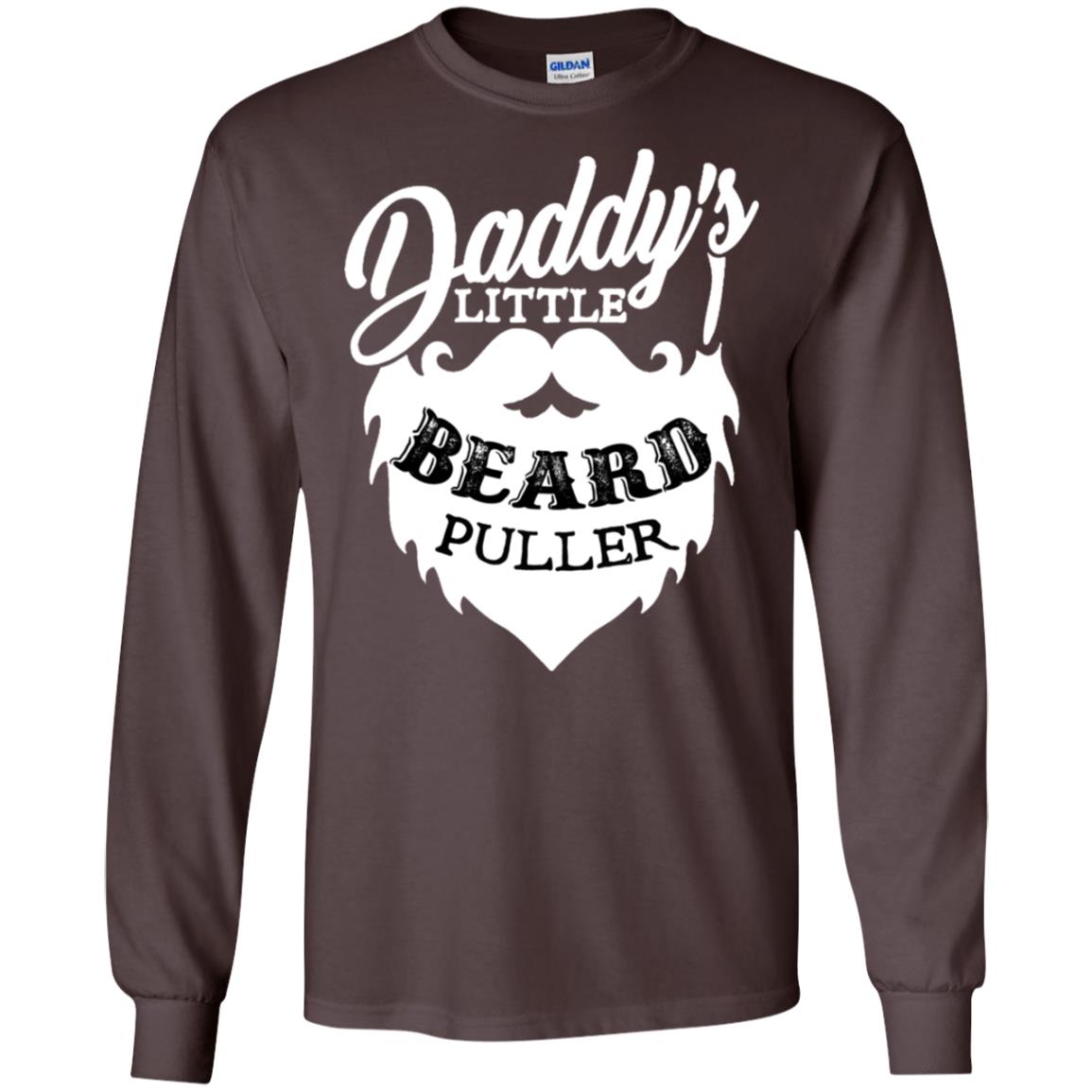 Daddy's Little Beard Puller Kid Shirt Dark Chocolate