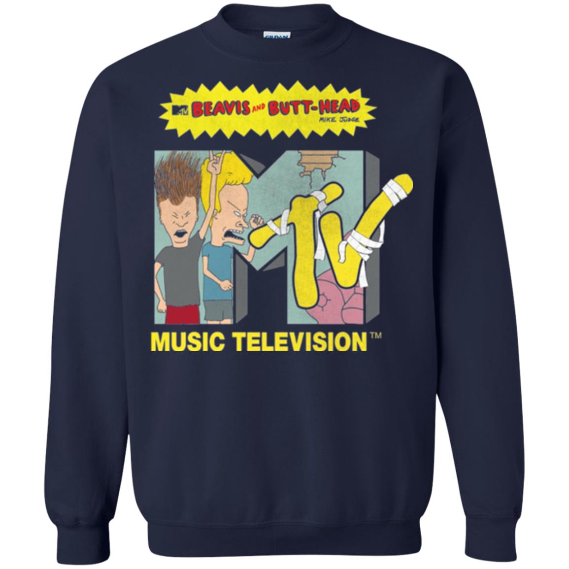 Mtv Logo T-shirt Beavis And Butt Head Navy