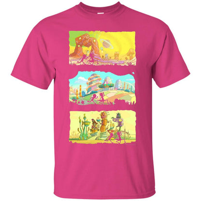 Movie T-Shirt Running Silhouettes On Alien Land Heliconia