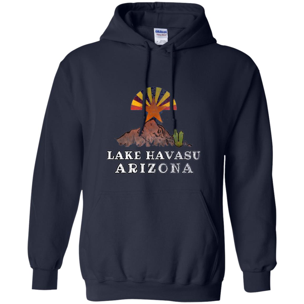 Lake Havasu Arizona T-shirt Flag Inspired Desert Scenery Navy