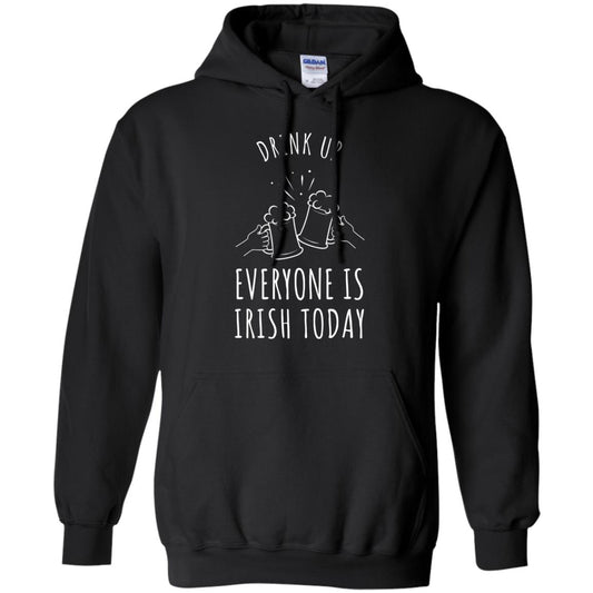 St. Patrick_s Day T-shirt Drink Up Everyone Is Irish Toda Black