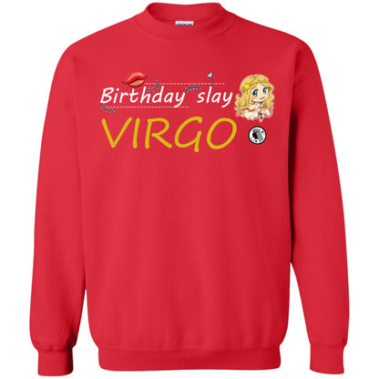 Cute Virgo Girl Birthday Lip Slay T-shirt Red