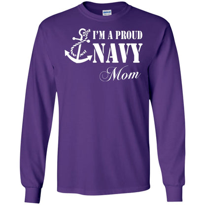 Pride Military Mother Shirt Im A Proud U.s. Navy Mom Purple