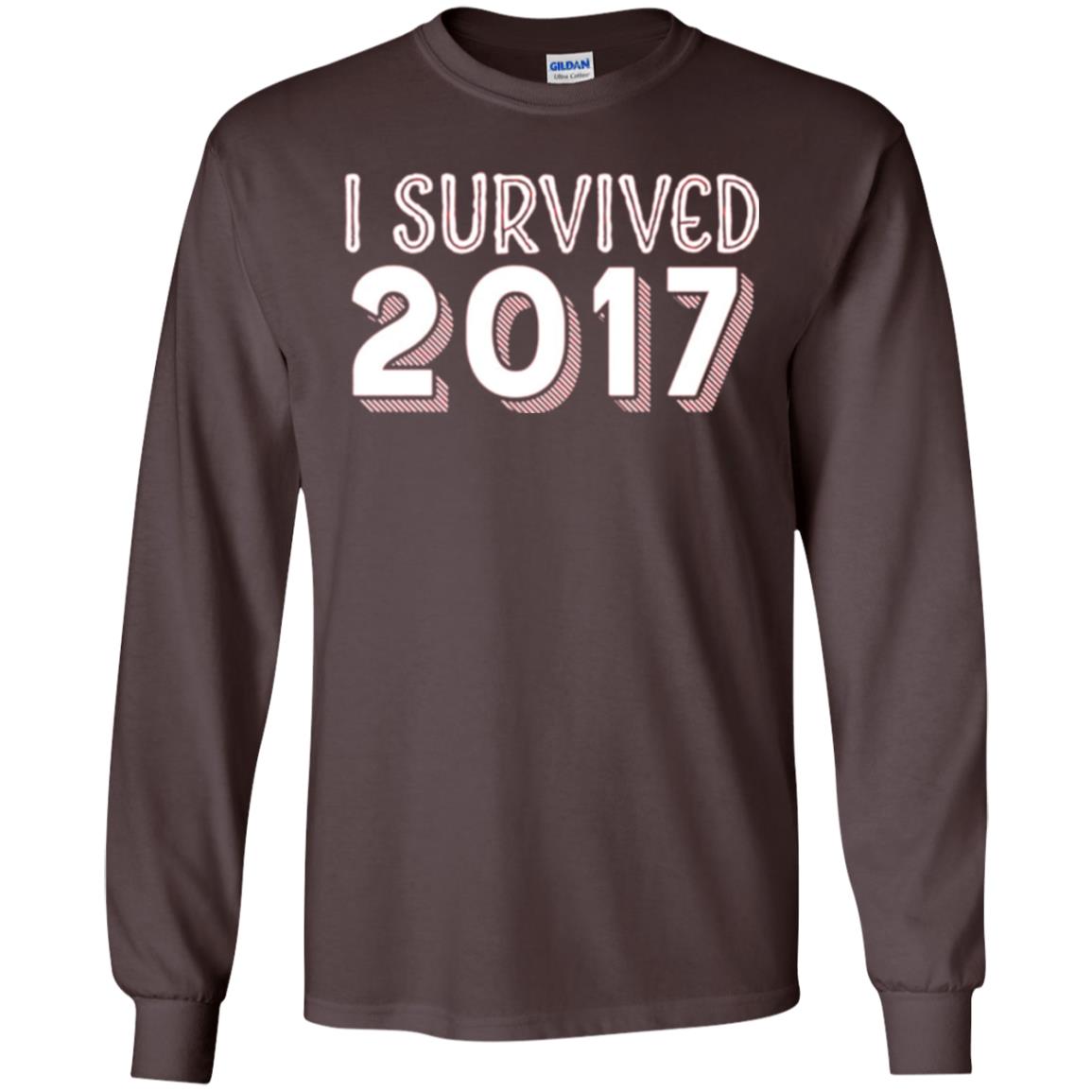 New Year_s T-shirt I Survived 2017 Dark Chocolate