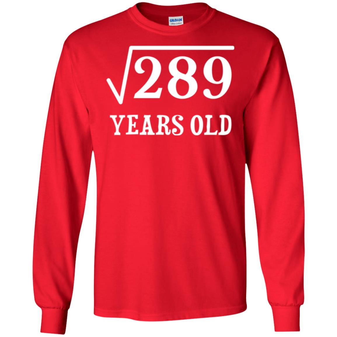 Brithday T-shirt Square Root Of 289 Red