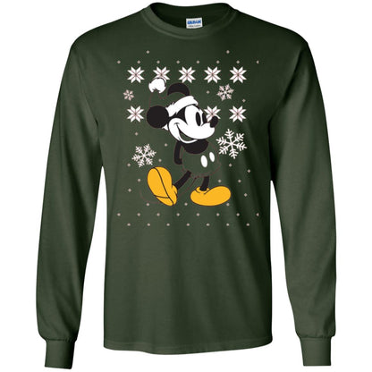 Christmas T-shirt Disney Mickey Mouse Forest Green