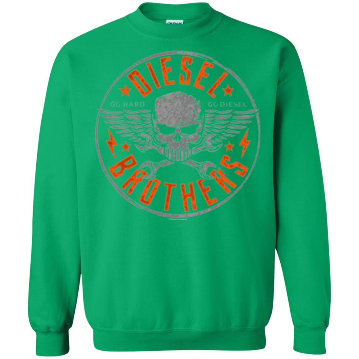 Skull Cross Wrench T-shirt Diesel Brothers Go Hard Go Diesel Irish Green