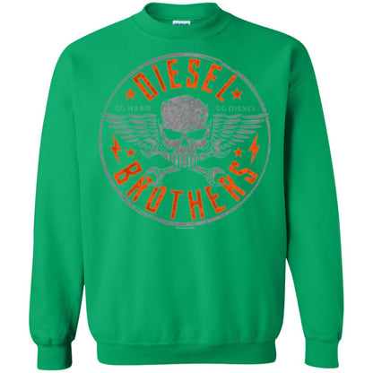 Skull Cross Wrench T-shirt Diesel Brothers Go Hard Go Diesel Irish Green