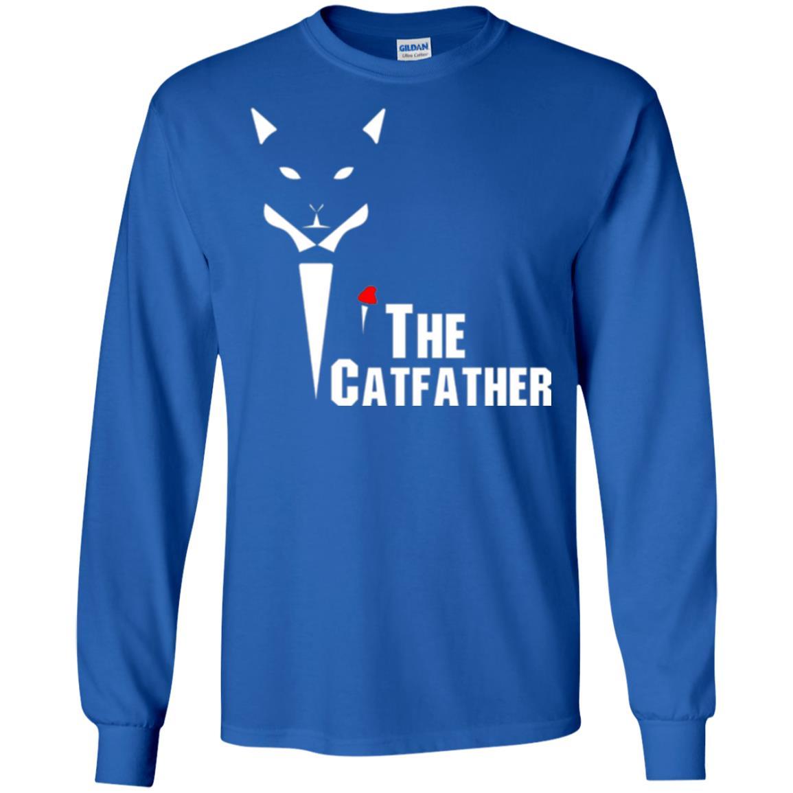 Cat Dad Lover T-shirt The Catfather T-shirt Royal