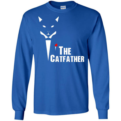 Cat Dad Lover T-shirt The Catfather T-shirt Royal
