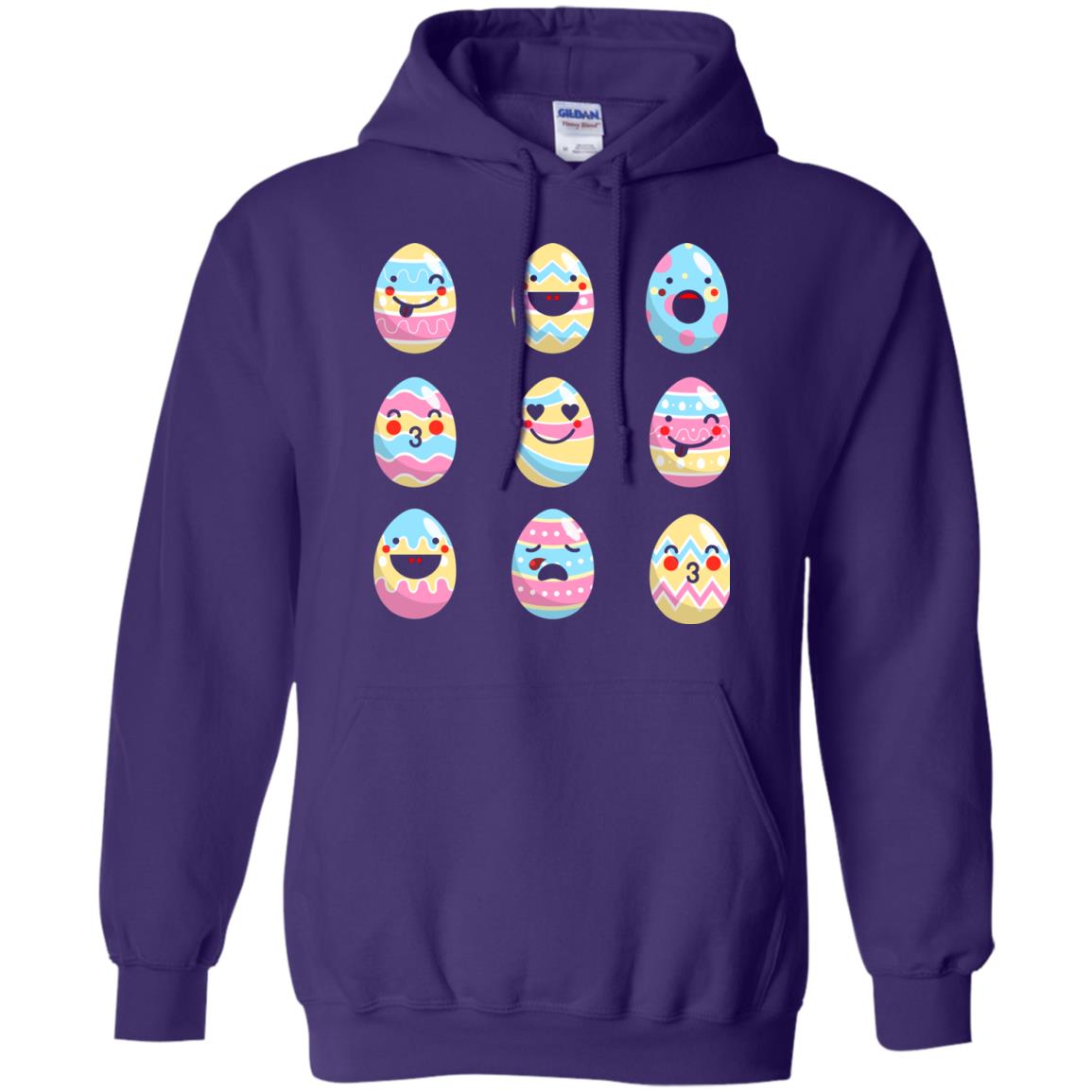 Egg Emoji Easter Happy Egg Hunt For Kids T-shirt Purple