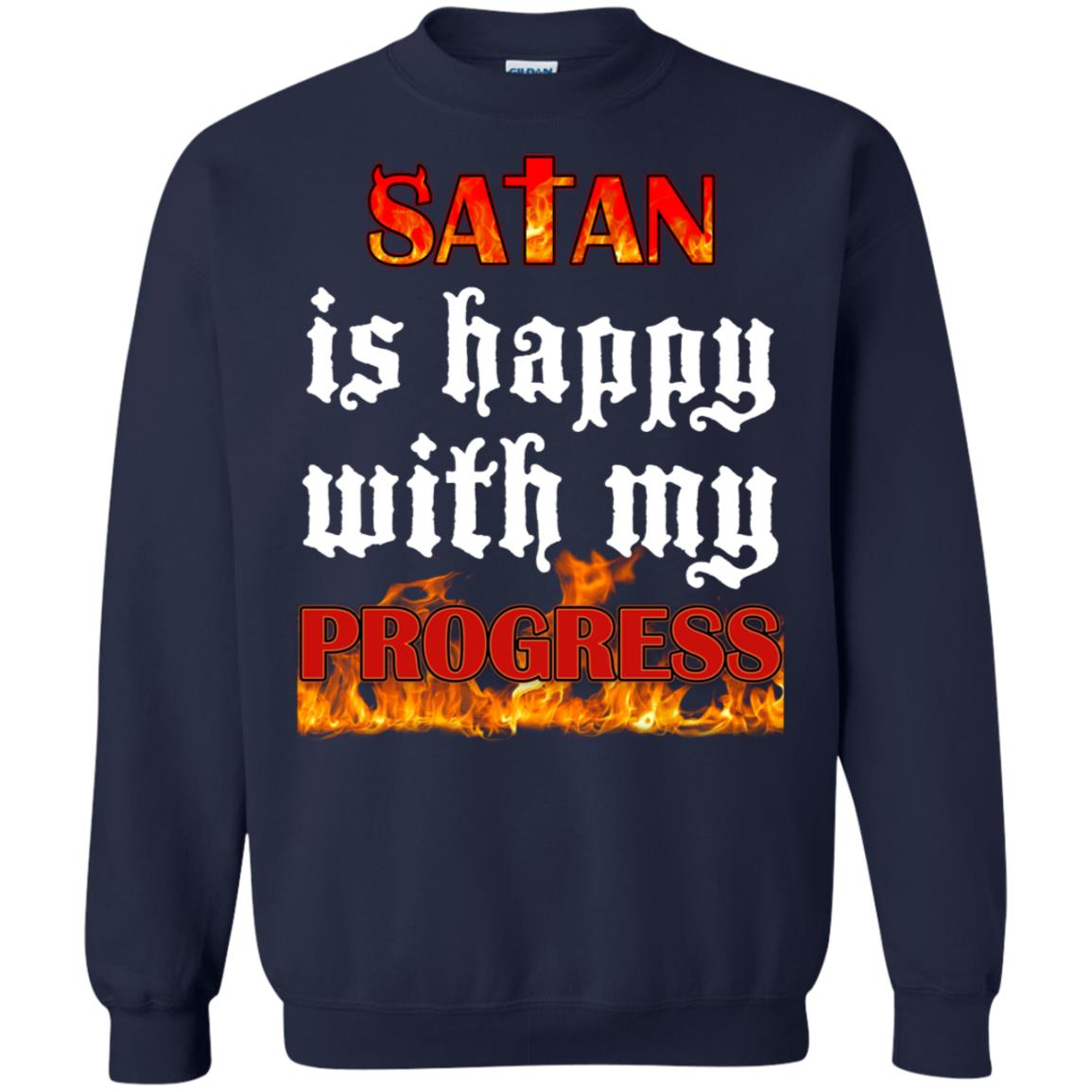 Santa Is Happy With My Progress Shirt Navy