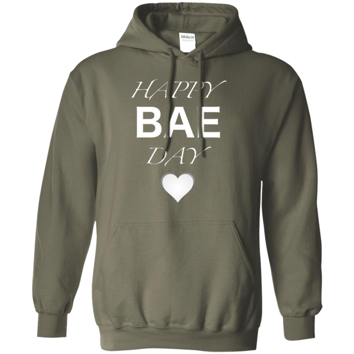 Valentine_s Day T-shirt Happy Bae Day Military Green