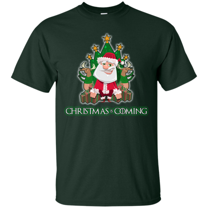 Christmas Is Coming T-shirt Forest Green