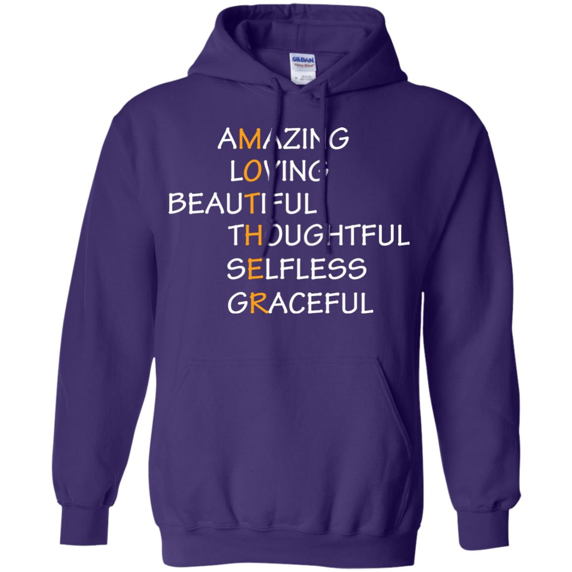 Amazing Loving Beautiful Thoughtful Selfless Graceful Mother Purple