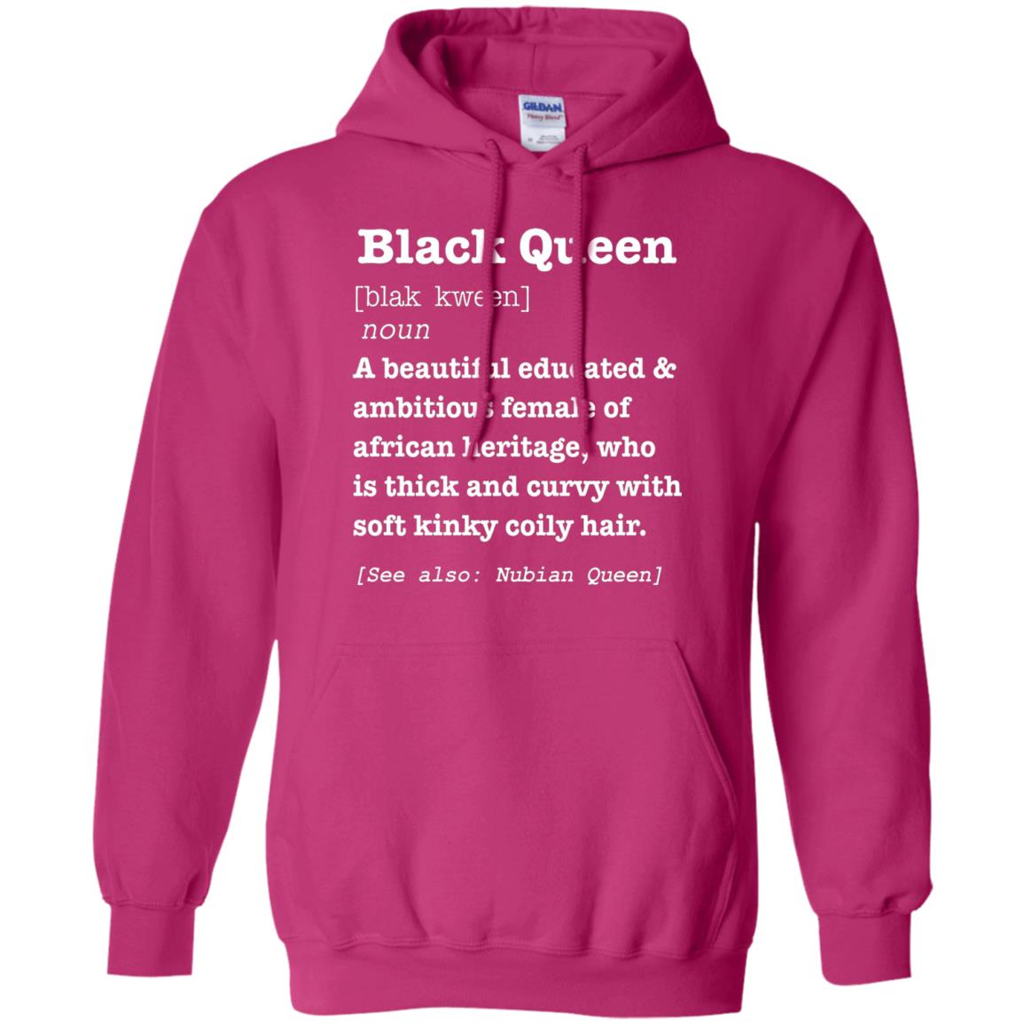African Pride Melanin Educated T-shirt Black Queen Definition Heliconia