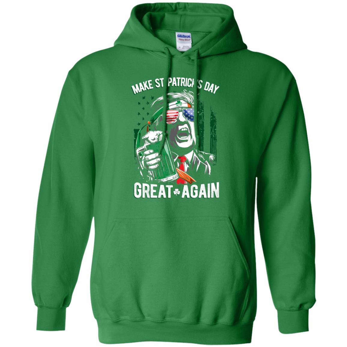 Make St Patricks Day Great Again Trump Leprechaun T-shirt Irish Green